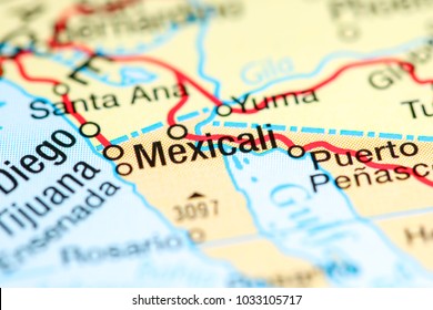 Directions To Mexicali Mexico Mexicali Mexico On Map Stock Photo 1033105717 | Shutterstock