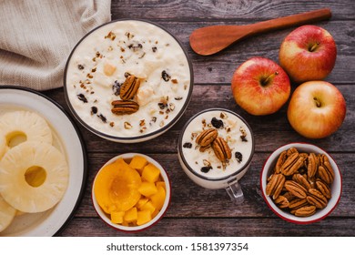 Mexican Apple Salad Traditional For Christmas In Mexico