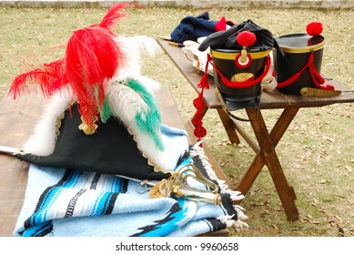 Mexican Army Hats Worn At The Battle For The Alamo.