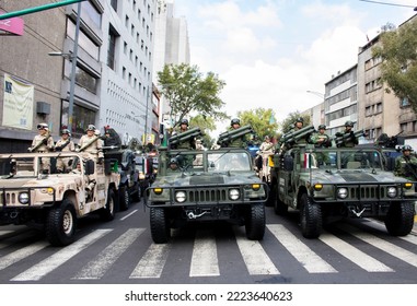 Mexican Army At The Military Parade In Mexico City, September 16th, 2022