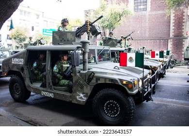 Mexican Army At The Military Parade In Mexico City, September 16th, 2022