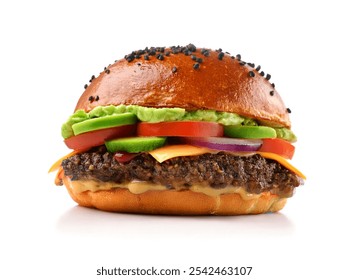 Mexican burger isolated on white background. - Powered by Shutterstock