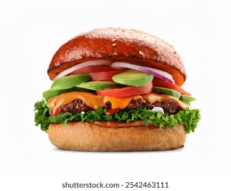 Mexican burger isolated on white background. - Powered by Shutterstock