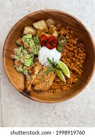 Mexican Burrito Bowl With Healthy Ingredients.