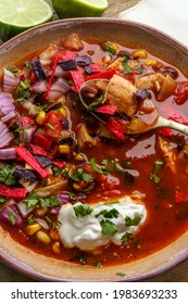 Mexican Chicken Taco Soup With Black Beans And Wild Rice