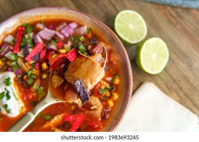 Mexican Chicken Taco Soup With Black Beans And Wild Rice