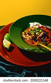 Mexican Chicken Taco Soup With Black Beans And Wild Rice