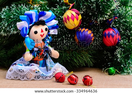 mexican christmas doll christmas tree stock photo edit now