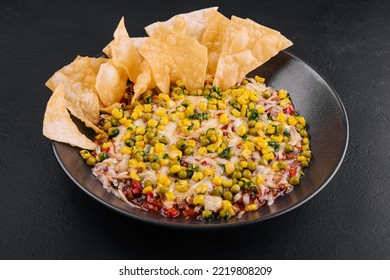 Mexican Corn Salsa In White Bowl