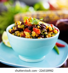 Mexican Fire Roasted Corn And Black Bean Salsa