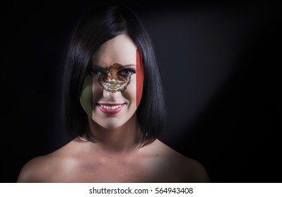 Mexican Flag Face