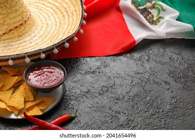 Mexican Flag Sombrero Hat Chili Peppers Stock Photo 2041654496 ...