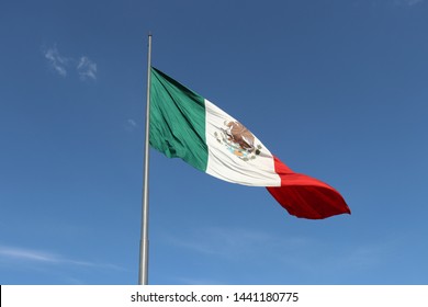 Mexican Flag Waving Sky Stock Photo 1441180775 | Shutterstock