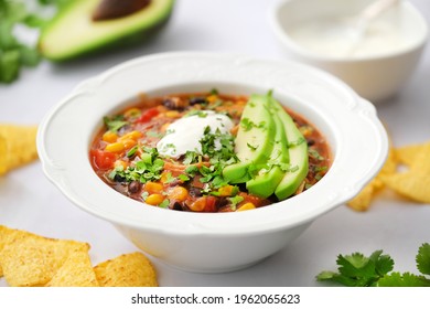 Mexican Food. Chicken Enchilada Soup.