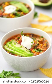 Mexican Food. Chicken Enchilada Soup.