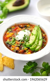 Mexican Food. Chicken Enchilada Soup.