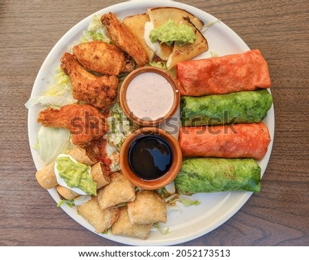 Mexican Food Party Platter Sampler Appetizer Dish