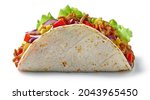 mexican food tacos isolated on white background