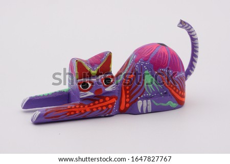 
Mexican handicrafts on white background
