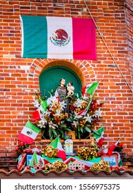 Mexican Market Square Flags Symbols Christmas Paper Decorations San Antonio Texas. 