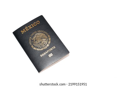 pasaporte mexicano aislado de origen blanco, documento de viaje internacional desde méxico, inmigración a estados unidos