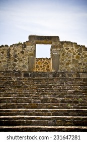 Mexican Pyramids Stairway At Monte Alban Oaxaca