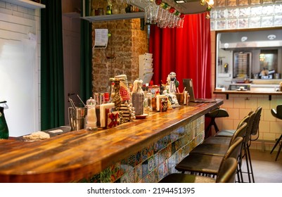 Mexican Restaurant Interior. Bar Counter