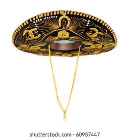 Mexican Sombrero Isolated On White Background