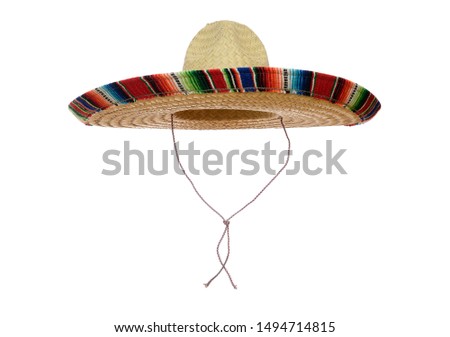 Mexican Sombrero isolated on a white background.