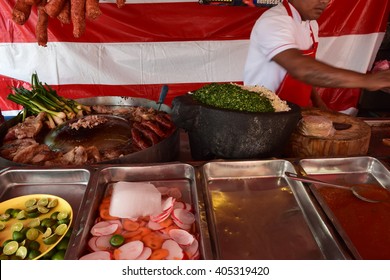 Mexican Tacos At Stall Restaurant, Mexico City