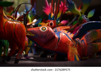 Mexican Traditional Art Sculptures Alebrijes: Imaginary Animals