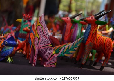 Mexican Traditional Art Sculptures Alebrijes: Imaginary Animals