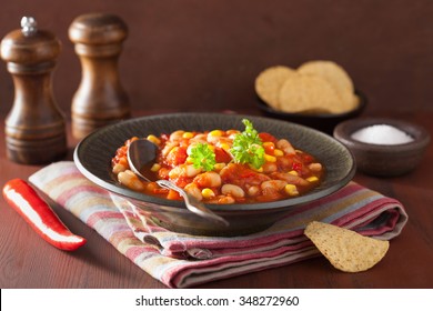 Mexican Veggie Chili In Plate