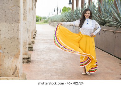 Mexican Woman With Cultural Elements