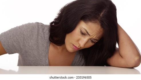 Mexican Woman Feeling Sad