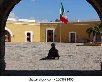 Mexico, Acapulco - January 12, 2014: San Diego Fortress - Built between 1615 and 1617, the shape of the building resembles a five-pointed star, was planned to be exploited for trade purposes, as well 