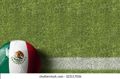 Mexico Ball In A Soccer Field