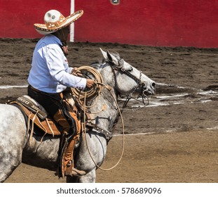 Mexico, Mexico City- 12 february 20171: charro on horseback