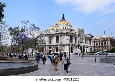 Mexico city - 18/04/2016 -  The Fine Arts Palace (Palacio de Bellas Artes,) - one of cultural centers in Mexico City.
