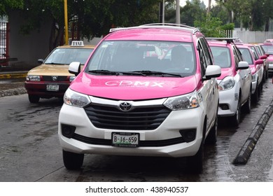 Mexico City - Apr. 21 2016 - Taxi At South Bus Terminal 