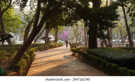 Mexico City - Mexico - April 2021: Reforma Neighbourhood In Mexico City.