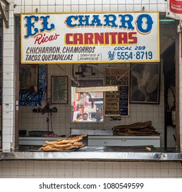 Mexico City / Mexico - April 30 2018: Mexico Street Food