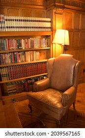 Mexico City, Mexico - August 3, 2021: The University Club Of Mexico Library