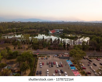 Mexico City, Mexico / Circa April 2019: Aerial View Chapultepec Park And Periferico