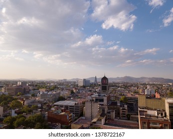 Mexico City, Mexico / Circa April 2019: Aerial View Chapultepec Park And Periferico