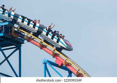 Mexico City, Mexico - December 1, 2016 : Six Flags Adventure Amusement Park In Mexico City.