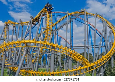  Mexico City, Mexico - December 1, 2016 : Six Flags  Adventure Amusement Park In Mexico City.