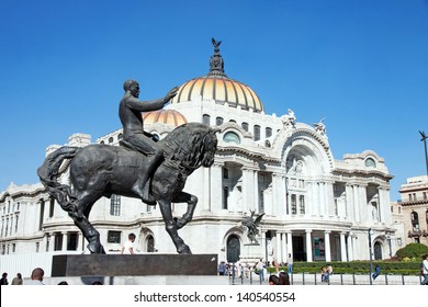 MEXICO CITY - FEBRUARY 3, 2013; The Palacio de Bellas Artes, pronounced artistic monument by UNESCO in 1987, is the premier opera house of Mexico on february 3, 2013 in Mexico City 