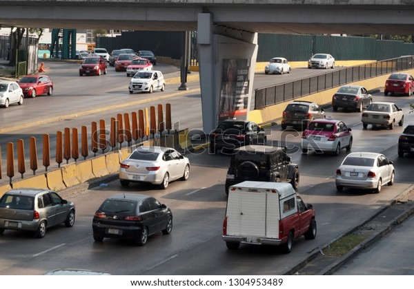 MEXICO CITY, MEXICO - FEBRUARY 3 2019 -
Mexican metropolis with more than 25 milions of inhabitants mexico
city street are every day a traffic
jam