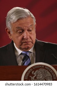 Mexico City January 9 2020. Andrés Manuel López Obrador, President Of Mexico Attend His Every Morning Press Conference.